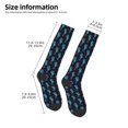 thumbnail image 3 of Bingfone Compression Socks for Women and Men Long Socks for Running Athletic Cycling Nurse-Blue Seahorse, 3 of 8