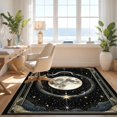 thumbnail image 3 of Design&I 8'x10' Washable Area Rug Snake Witchy Celestial Moon Design With Gothic Mystical Star Border for King Size Bedroom, Under Bed, Sleek Flatweave Pet Friendly, 3 of 7