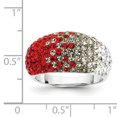 thumbnail image 3 of Sterling Silver Swarovski Elements Ring Size 8, 3 of 4