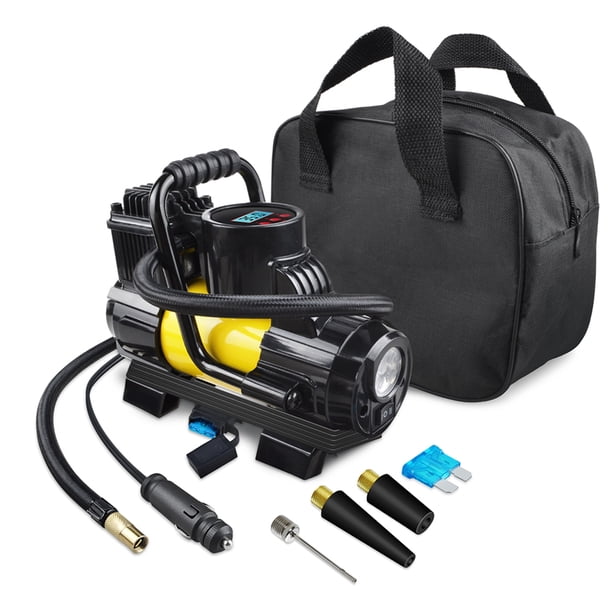 portable car tire inflator with gauge