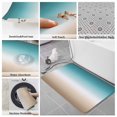 thumbnail image 6 of Teal Beige Ombre Cream Bath Mat 3 Piece Bathroom Rug Set,Modern Turquoise Abstract Art Aesthetics Non Slip Bath Rug Contour Mat and Toilet Lid Cover,Absorbent Shower Mats Soft Bath Rugs and Mats Sets, 6 of 8