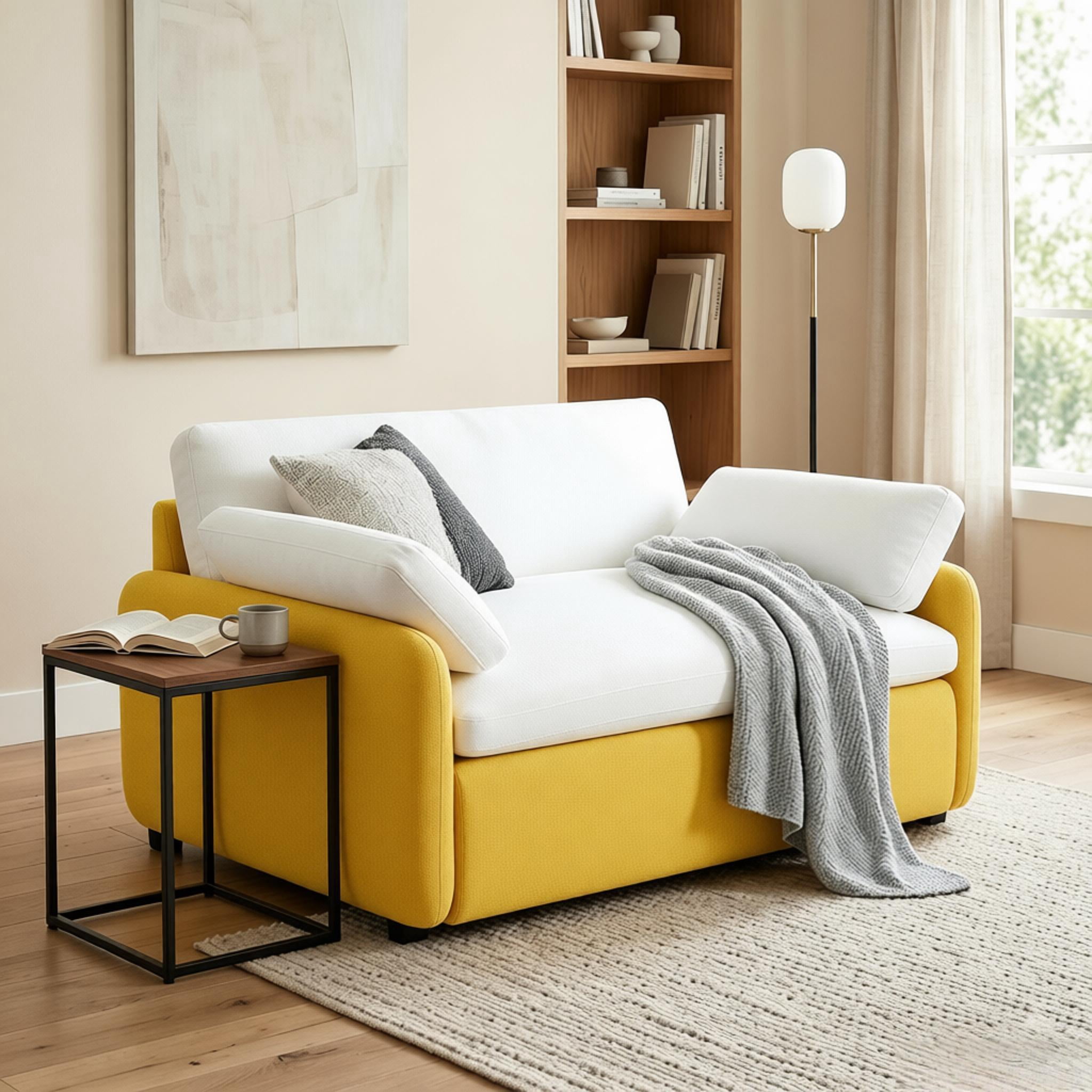 Howcool 50×43 Inch Oversized Chenille Accent Chair, Wide Deep Seat Comfy Armchair with Pillow for Living Room Apartment