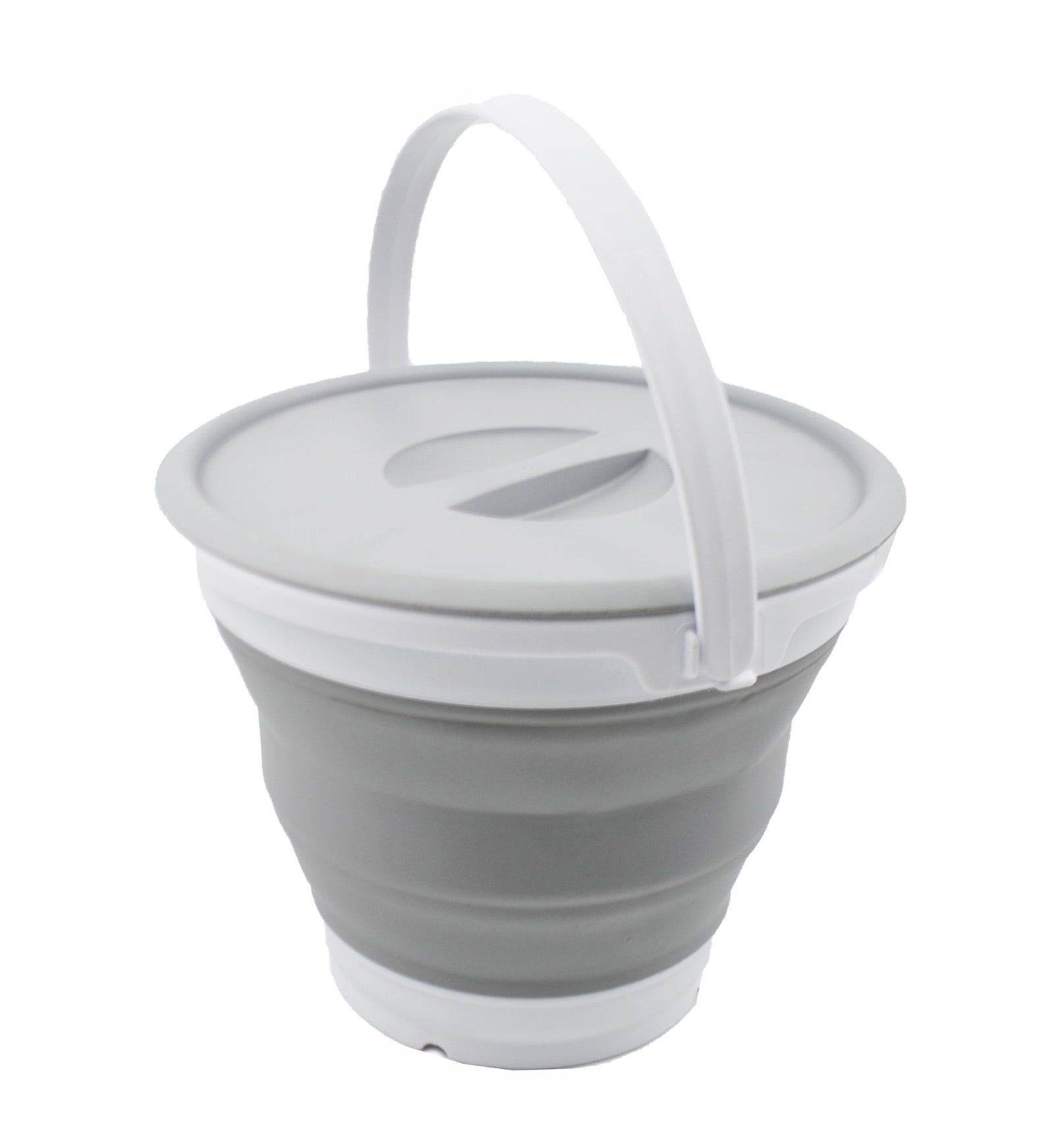 SAMMART 5.5L (1.4 Gallon) Collapsible Plastic Bucket with Lid