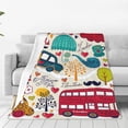 thumbnail image 1 of Fotbe London Symbols Manta de Franela Acolchonada con Estampado, Súper Suave y Esponjosa, Extra Grande para Sofá, Cama, Uso Todo el Año-60"x50", 1 of 7