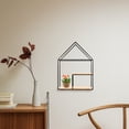 thumbnail image 4 of Estante de pared de hierro con tablero de madera para decoración del hogar y la oficina., 4 of 6