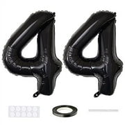Xihuimay Number 44 Balloons 40 inch Digital Balloon Alphabet 44 Birthday Balloons Digit 44 Helium Balloons Big Balloons for Birthday Party Supplies Wedding Bachelorette Bridal Shower, Black Number 44