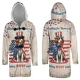 thumbnail image 3 of Democratic Brittany Spaniel Making Woof Count Election 2024 All Over Print 3D Hooded Duffle Toggle Coat Brittany Dog Lover Gifts Idea - 01001, 3 of 6