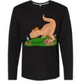 thumbnail image 3 of Inktastic T Rex Up to Bat- dinosaur playing baseball Long Sleeve T-Shirt, 3 of 5