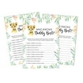 thumbnail image 1 of Inkdotpot Baby Cheetah Jungle Animals Who Knows Daddy BestBaby Shower GameCards FunActivity Cards Set Of 50Party Theme, 1 of 5