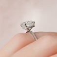 thumbnail image 6 of Silvago Jewel 1.9 Ct VVS1/D Cushion Cut Lab Created Simulated Diamond Ring - White Gold Over 14K Silver Diamond Ring - Hidden Halo Diamond Rings for Women's - Solitaire with Accent Diamond Rings, 6 of 13