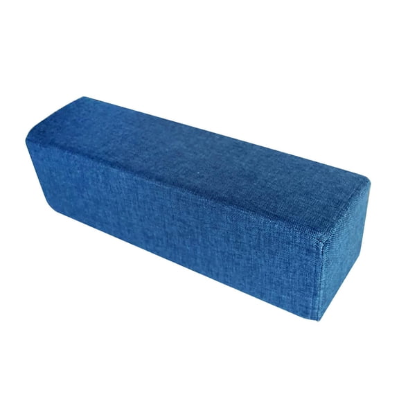 Fzaqwen Armrest Pad Supportive Pillow Rectangular Cotton Linen Cushion for Elbow Comfort Dark Blue