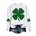 thumbnail image 4 of VgaVtl Womens Sweatshirt St. Paddy's Day Long Sleeve Women Plus Size Tops Loose Lightweight Shamrock Holiday Casual Tops,White L, 4 of 5