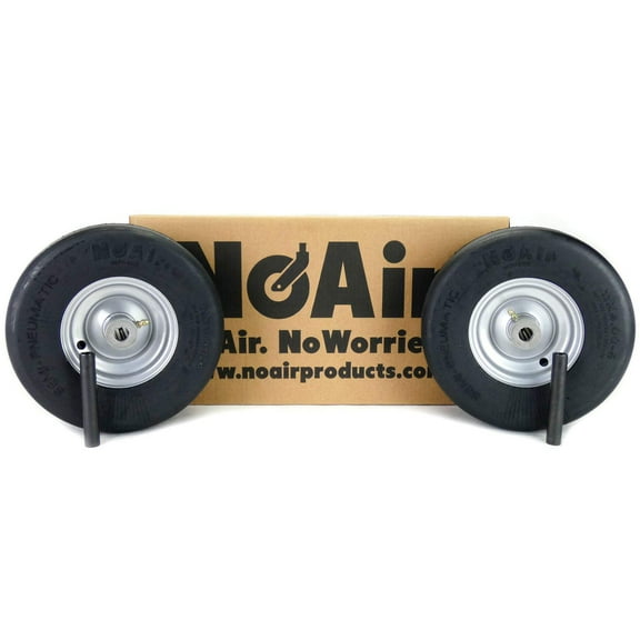 NoAir 11 x 4.00-5 Semi-Pneumatic Wheel, Flat Free (2 Pcs)