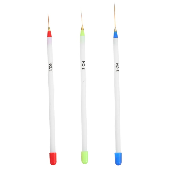 3 bolígrafos para punteado y dibujo de uñas, ideales para trabajos finos de arte de uñas (blancos).