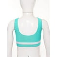 thumbnail image 5 of JanJean Kids Girls Athletic Sports Vest Top Soft Crop Cami Sleeveless Shirt Bra Tops Gymnastics Blue Green 6, 5 of 6