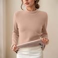 thumbnail image 2 of Mepaouo Women's Thermal Shirts Fleece Lined Turtleneck Long Sleeve Base Layer Tops Blouse(Pink,2XL), 2 of 6