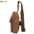thumbnail image 5 of Spencer Men's Casual Crossbody Bags Canvas One Shoulder Backpack Mini Chest Pack Fashion Shoulder Sling Bag (8.7"*5.9"*2.0", Coffee), 5 of 8