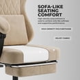 thumbnail image 6 of Leumius Ergonomic Gaming Chair,High Back Office Desk Computer Chair with Lumbar Support and Height Adjustable Headrest Backrest,Beige, 6 of 16