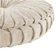 thumbnail image 4 of JERFIT Chenille Floor Pillow for Living Room, Round Tufted Ottoman Pouf, Ivory Soft Textured Accent Cushion for Seating or Decor, 4 of 4
