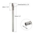 thumbnail image 2 of Uxcell M12 x 1.75 H2 Metric Spiral Point Thread Tap 130mm (5.1") Extra Long HSS Tapping Threading Tool, 2 of 7