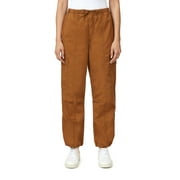 kensie Jeans for Women High-Rise Cargo Drawstring Parachute 27.5-Inch Inseam, BrownSugar, 6