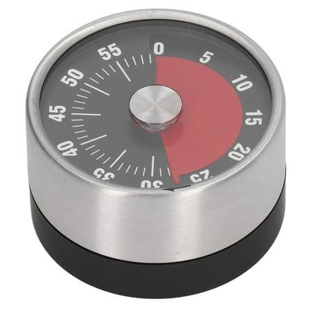 

Magnetic Timer Minute Timer Waterproof Durable Stainless Steel Easy To Use For Home Black