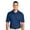 Sport Dark Navy, variant on Men's Zone Performance Polo Shirt Three-Button Collared Shirts 100% Polyester Solid Tees (Sport Royal, XS)