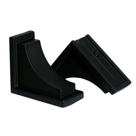 Classic Black Outdoor Bracket - Nantucket Decorative Brackets Black (2pk)