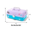thumbnail image 4 of Caboodles Makeup Case Large - Travel Cosmetic Train Caboodle for Girls Organizer Storage Case - Lilac Purple and Blue 13" x 7.4" x 6", Sold by Claire's, 4 of 9