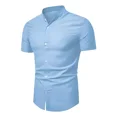 thumbnail image 1 of Camisa Hombre Manga Corta Corte Pegado Strech Cuello Mao G, 1 of 5