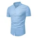 thumbnail image 4 of Camisa Hombre Manga Corta Corte Pegado Strech Cuello Mao G, 4 of 6