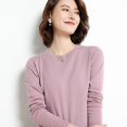 thumbnail image 1 of Nouveau Femmes Automne Hiver Vêtements Solide Col Rond Pull Pull Manches Longues Pulls Tricot Chemise Femmes Tops, 1 of 5
