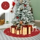 thumbnail image 1 of Adornos navideños, falda para árbol de Navidad de 35 pulgadas, decoración para la base del árbol de Navidad, falda para árbol para fiesta de Feliz Navidad, decoración de copos de nieve navideños, fald, 1 of 6