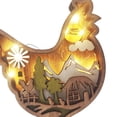thumbnail image 4 of 2 Pieces Wood Art Silhouette Sculpture Animal Crafts for Shelf Gift BLESIY Escultura de silueta de oso, 4 of 8