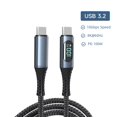 thumbnail image 3 of Cable de pantalla de codo USB4 de 40Gbps, tipo C a C, PD3.1, Cable de carga rápida de 240W, 8K @ 60Hz, para Nintendo, PS5, Switch, MacBook Pro, iPad, 3 of 5