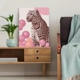 thumbnail image 5 of UXIEQU Leopard and Pink Spheres Canvas Wall Art Print 15.75x11.81 Inches, 5 of 8