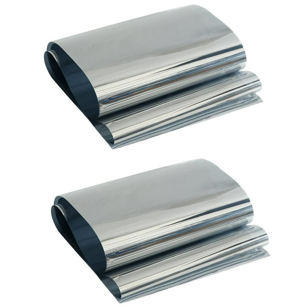 Película de ventana adhesiva estática de 2 piezas Película adhesiva para , dormitorio, oficina, gris plateado
