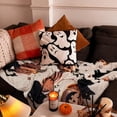 thumbnail image 2 of Fall Thanksgiving Throw Blankets,Pumpkin Black Cats Maple Leaves Farmhouse Blanket Throw, Flannel Fleece Throw Blanket for Home Living Room Couch Bed Chair or Dorm Decor 60"x50", 2 of 7