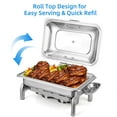 thumbnail image 2 of Chafing Dish Buffet Set w/Visible Window,9QT Stainless Steel Flip Cover Chafer with Removable Base,Chafers and Buffet Warmer for Catering,Warming Tray for Wedding,Parties,Banquet,Catering Events, 2 of 7