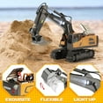 thumbnail image 4 of Remote Control Excavator for Kids, Rechargeable 11 Channel RC Construction Vehicle with Metal Shovel,Lights and Sounds, RC Excavator Toys for 3-12 Years Boys Girls, 4 of 9