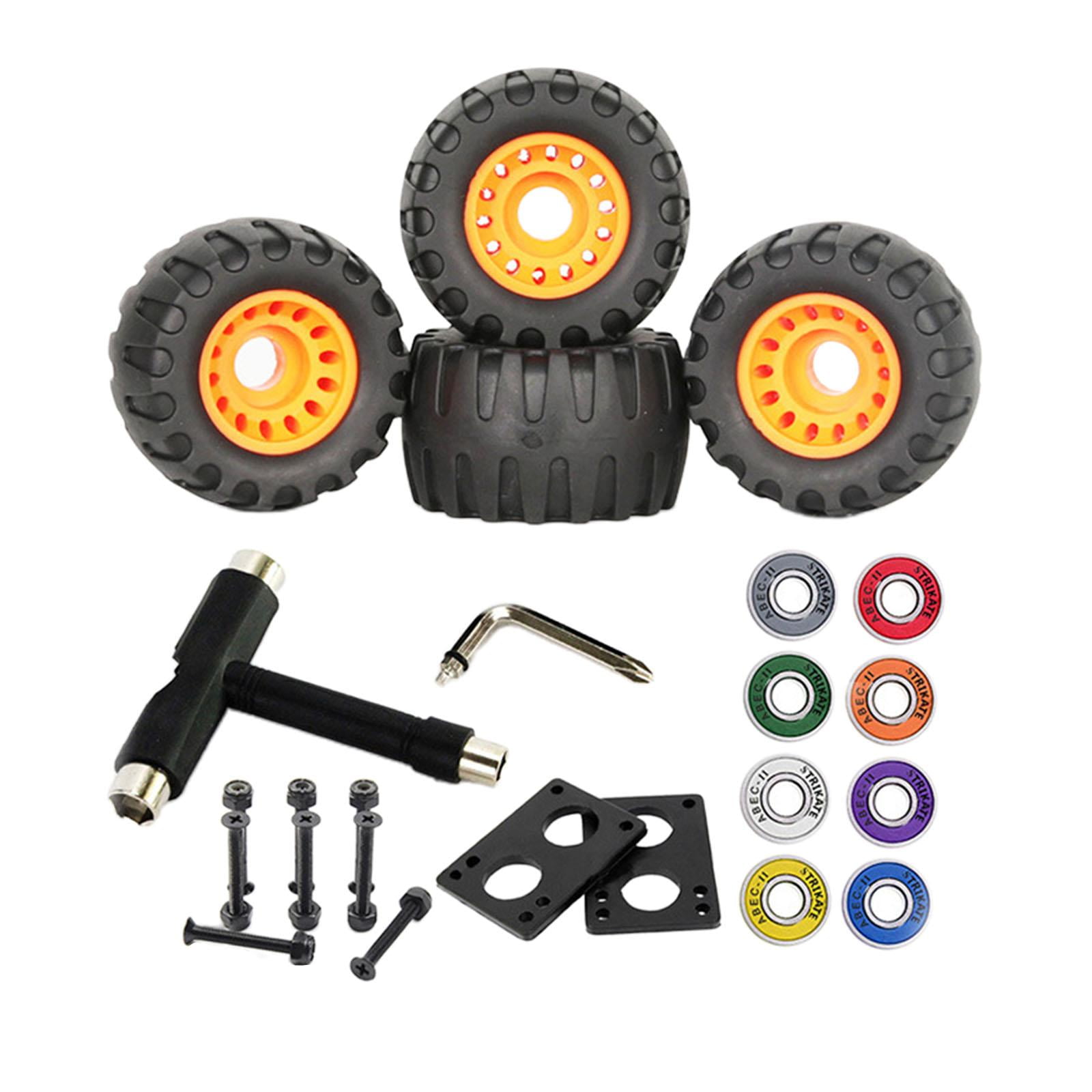 Skateboard Wheels with Bearings 52mm, Skateboard Trucks, Skateboard