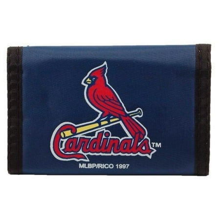 - ST LOUIS CARDINALS TEAM LOGO NYLON TRIFOLD WALLET MLB BASEBALL