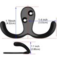 thumbnail image 5 of Paquete de 4 ganchos de doble punta resistentes para abrigos, bufandas, bolsos, gorras, tazas, sombreros, 5 of 5