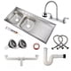 thumbnail image 1 of Kit Fregadero Tarja de Acero Inoxidable Premium Bautech-Solvex (Ecurridor lado derecho), 1 of 5