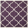 thumbnail image 2 of SAFAVIEH Chatham Franklin Geometric Wool Area Rug, Purple/Ivory, 7' x 7' Square, 2 of 8