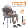 thumbnail image 4 of Nuu Garden Outdoor Aluminum Chair Set of 4 Woven Rope Conversation Chairs with Seat Cushions, Dark Gray Color, 4 of 10