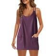 thumbnail image 4 of GILIGEGE 2 Piece Sets for Women Womens Athletic Dress Dress In Shorts Summer Workout Romper Dress 2025 Trendy Outfit Summer Lounge Sets Wine S, 4 of 8