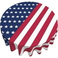 thumbnail image 3 of 4th of July Tablecloth 70 Inch Round Waterproof Rustic Patriotic Table Cloth Fabric Farmhouse American Flag Stripe Tablecloth Decorative for Picnic Party Holiday Home Indoor Outdoor, 3 of 6