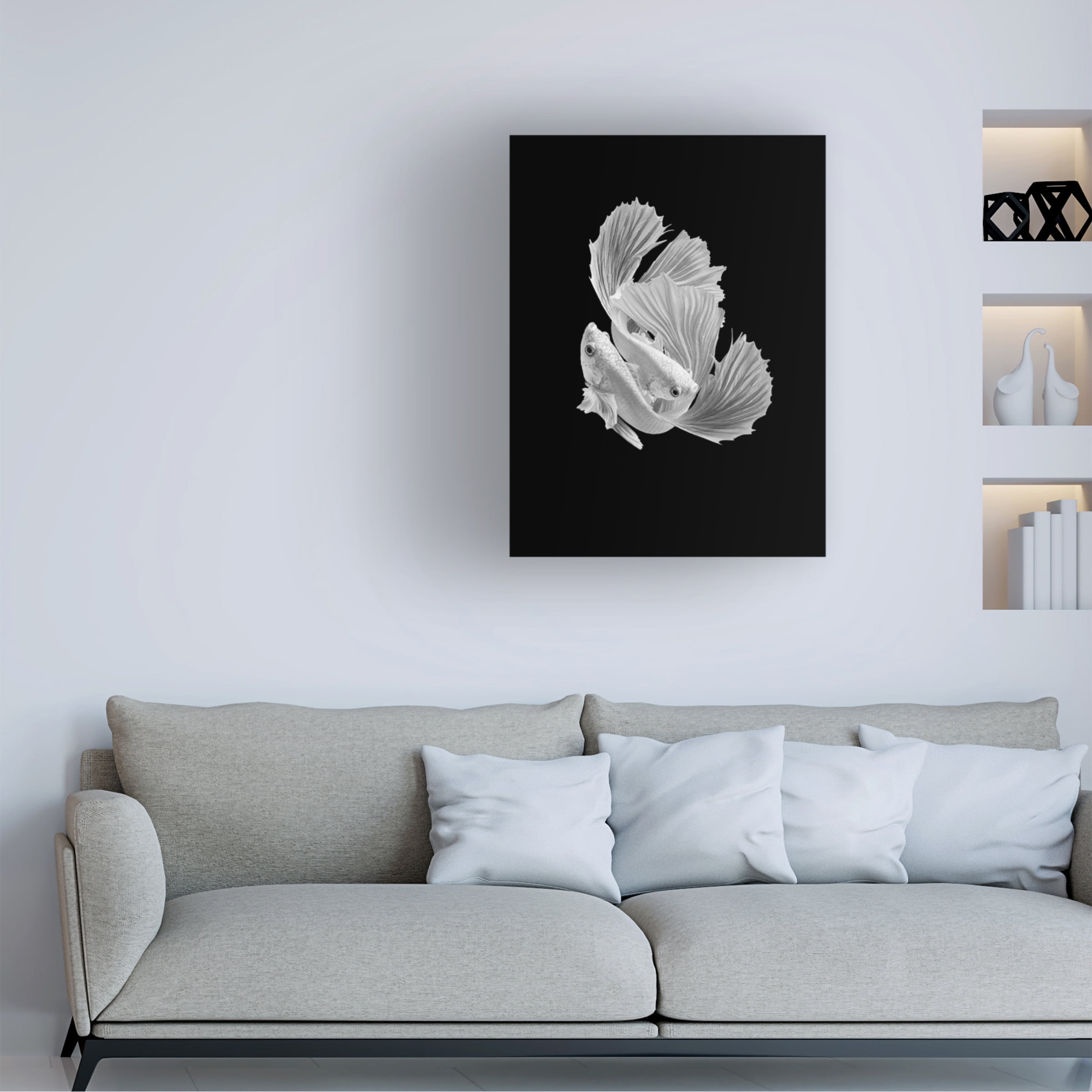 Canvas Wall Art - Andi Halil 'White Love' Wall Art for Living Room, Bedroom, or Office DÃ©cor by Trademark Fine Art - 24 x 32 Inches