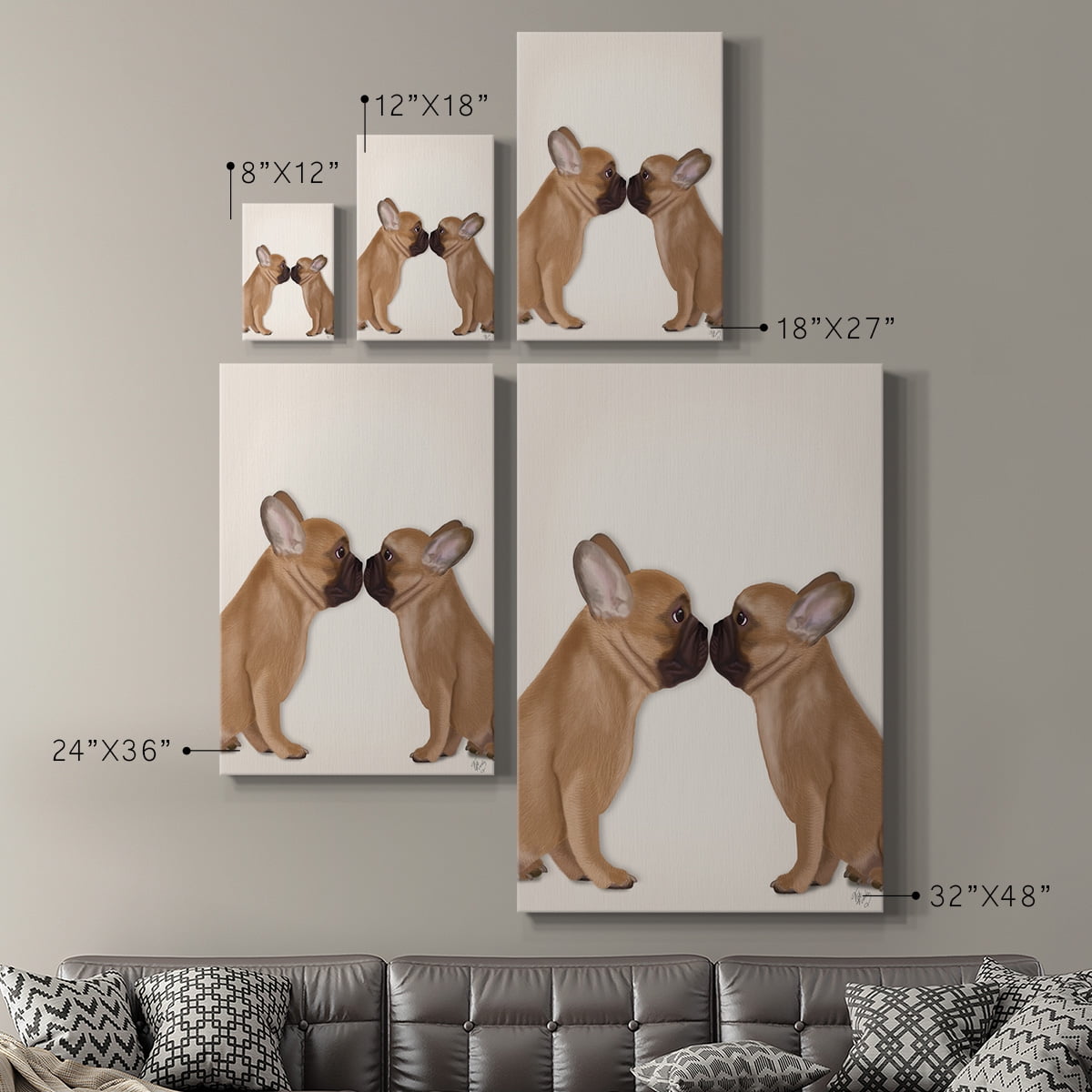French Kiss Close Up I Premium Gallery Wrapped Canvas - Ready to Hang